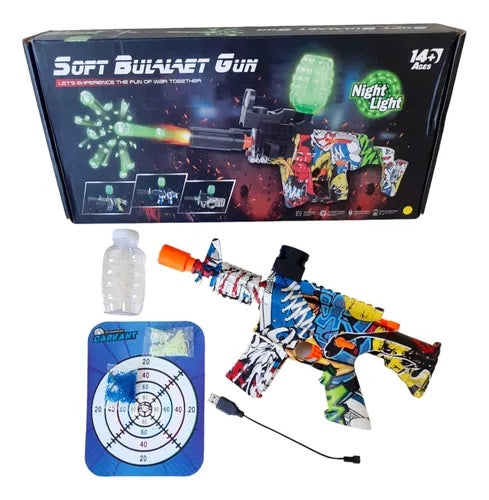 Juguete: Pistola hidrogel ametralladora + Gafas de seguridad